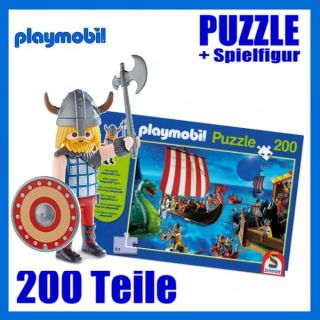 Playmobil Wikinger & Drachenboot Spielfigur + Puzzle