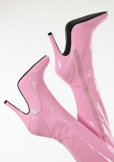High Heels Größe 42 Overkneestiefel pink Schuhe Shoes Boots Stiefel