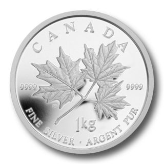 Maple Leaf 1 kg Silber   polierte Platte (2011)