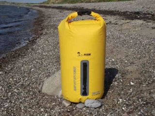 Wasserdichter Packsack, Beutel robust 50 L gelb