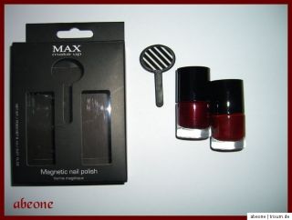 MAX Nagellack Magnet Nagellack Magnetlack 2 Farben 1 Motiv Magnet NEU