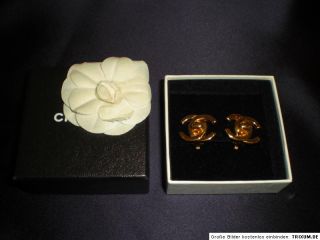 CHANEL Ohrringe Vintage earrings Autentic in Gold Perle wie NEU jetzt