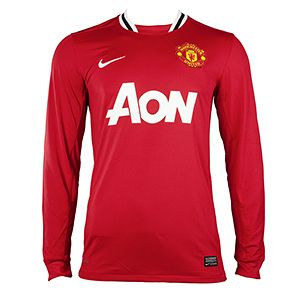 Manchester United Long Sleeve Home Jersey 2011 12 100% Polyester Dri