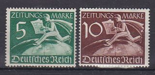 Reich 1939 Zeitungsmarken Nr. Z738, Z739 * (Dra95)