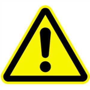 Aufkleber Warnschild Warnung vor einer Gefahrenstelle 20cm sl Folie