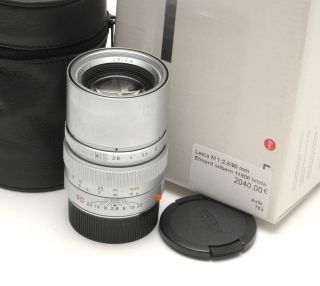Leica M 12,8/90 mm Elmarit silbern 11808 letzte Version