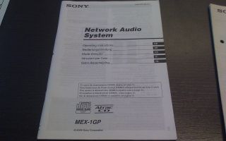 Stück Bedienungsanleitung / Installationsanleitung Sony MEX 1GP