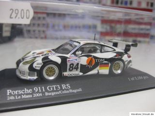 Porsche 911 GT3 RS #84   LE MANS 2004   Minichamps 143 Modellauto