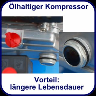 HELO Kompressor Druckluftkompressor Druckluft 2PS 100L 8bar