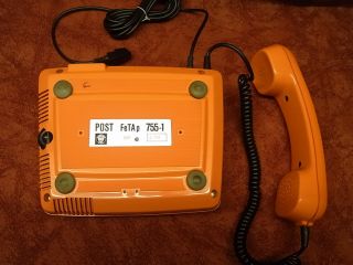 altes antik Telefon FeTAp 755 1 orange selten Telephone Fernsprecher
