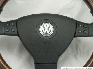 VW Passat 3C Innenraumdekor Wurzelholz Holz Holzlenkrad Airbaglenkrad