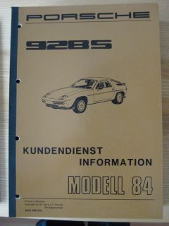 Reparaturanleitung orginal Porsche 928 S  Modell 1984