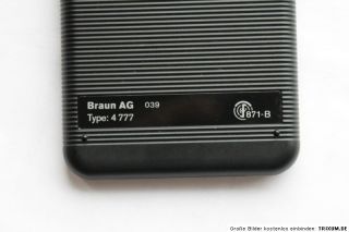 BRAUN Design Taschenrechner Control Solar ETS 77 Typ 4777 4 777