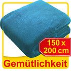 Plaid Decke Soft Fleece Wohndecke 220x240 cm Farbe 780 peakock