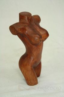 Weiblicher Torso Holz 20 cm Figur Holzskulptur Statue Skulptur sexy