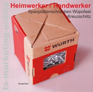 Spanplattenschrauben Senkschrauben Wüpofast 2,4 / 12 mm lang   2412