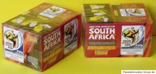 Panini WM 2010 Südafrika 2 x Display 200 Tüten 1.000 Sticker NEU