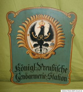Königl. Preußische Gendarmerie Station   Hausschild