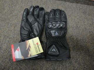 Leder Motorrad handschuhe, Dainese Druids Carbon   Schwarz Herren Gr