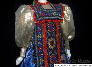 Russische Puppe Keramik Trachtenbekleidung handgefertigt Deko NEU