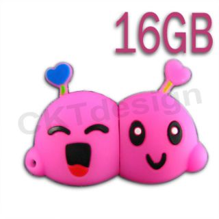 LUSTIGER USB STICK 16GB SPEICHER LIEBESPAAR LOVE ROSA