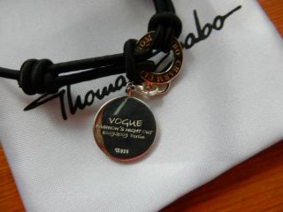 Original Thomas Sabo Gummi Armband schwarz mit Vogue Charm Anhänger