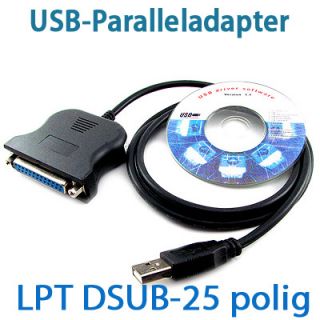 USB Schnittstellen Paralleladapter Drucker DSUB 25 pol