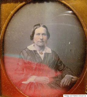 Orig.Daguerreotypie Foto einer Dame Julius Brill New York um 1850