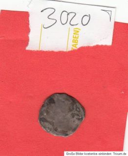 3020) Nachlassmünze aus Silber H Kopf C, Gebiet und Handelswert noch