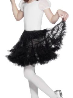 Petticoat Kinder schwarz Unterrock Rock Tutu Kostüm