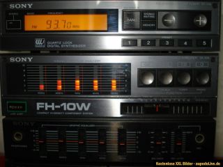 Sony FH 10W Stereoanlage Casette TC 108W FM Tuner ST 118 Mini Hi Fi