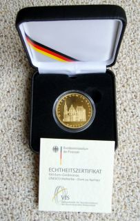 100 EURO Goldmünze Dom zu Aachen Prägestätte A
