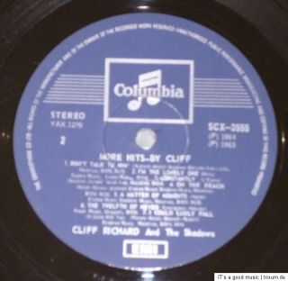 LP CLIFF RICHARD More Hits   By Cliff 1965 EMI UK/Singapore ORIGINAL