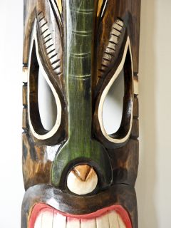 Hawaii Maske Masken Südsee Wandbret Bild Holz 100cm 05
