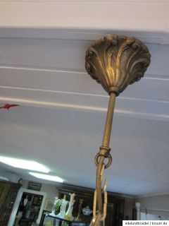 seltene Original Art Déco Lampe Deckenlampe Pâte de Verre Glasschirm
