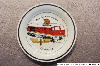DDR Teller Raw Hermann Matern Cottbus Deutsche Reichsbahn Traeger