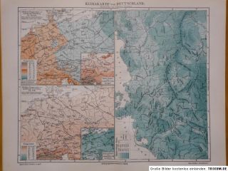 Klimakarte von Deutschland, Prof. C. Kasssner, 1906, M6