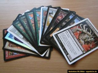 Magic Karten Sammlung MTG   ca. 1000 Karten, Hüllen, Würfel und