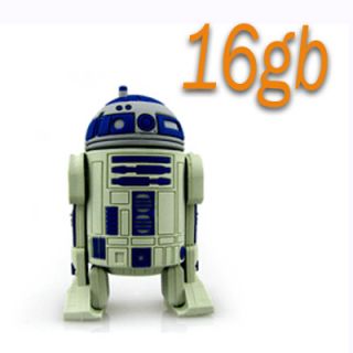 LUSTIGES USB STICK/SPEICHERSTICK 16GB GRAU ROBOTER R2 D2