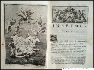 1726 Ischia Quinzi Kupferstiche Landkarte Map Italia Italy Engravings