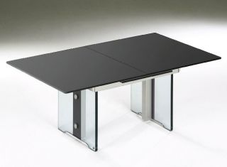 ILSE 2181 SKP Couchtisch Schwarz Glas Tisch Lift höhenverstellbar