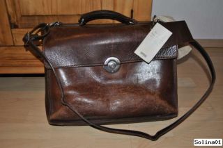 Original BREE Aktentasche Schultasche Vintage Leder Messenger Bag