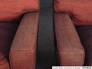 Selten  HANS KAUFELD Sofa Couch & 2 Sessel Lounge Chair. Burgunderrot