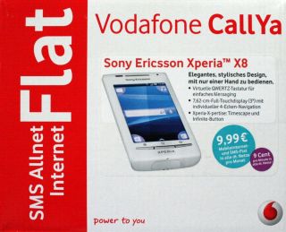 Sony Ericsson Xperia X8 E15i CallYa Paket Android Handy NEU Vodafone