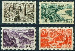 Frankreich Luftbilder 1949 Mi.Nr. 861 864 postfrisch, 80 M€