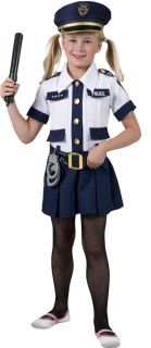 Police Girl Kostüm Mädchen Polizei Polizistin Kinder Kleid