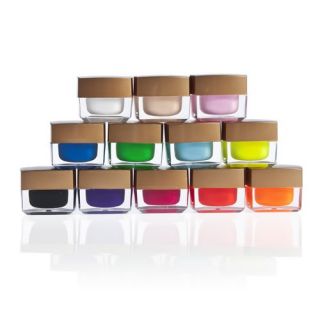 12 Solid/MIX Color UV Gel Acrylic Nail Art Shimmer glue Glitter