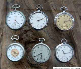 BALK/ Konvolut 43x Bastelteile Ersatzteile Taschenuhren Uhren