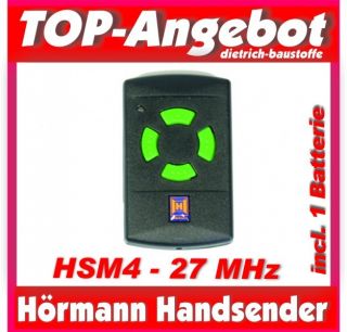 Hörmann Handsender HSM4   27 MHz   grüne Tasten NEU