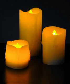 LED Kerzen Echtwachskerze Lampe Stumpenkerze Deko Licht Ledlampe